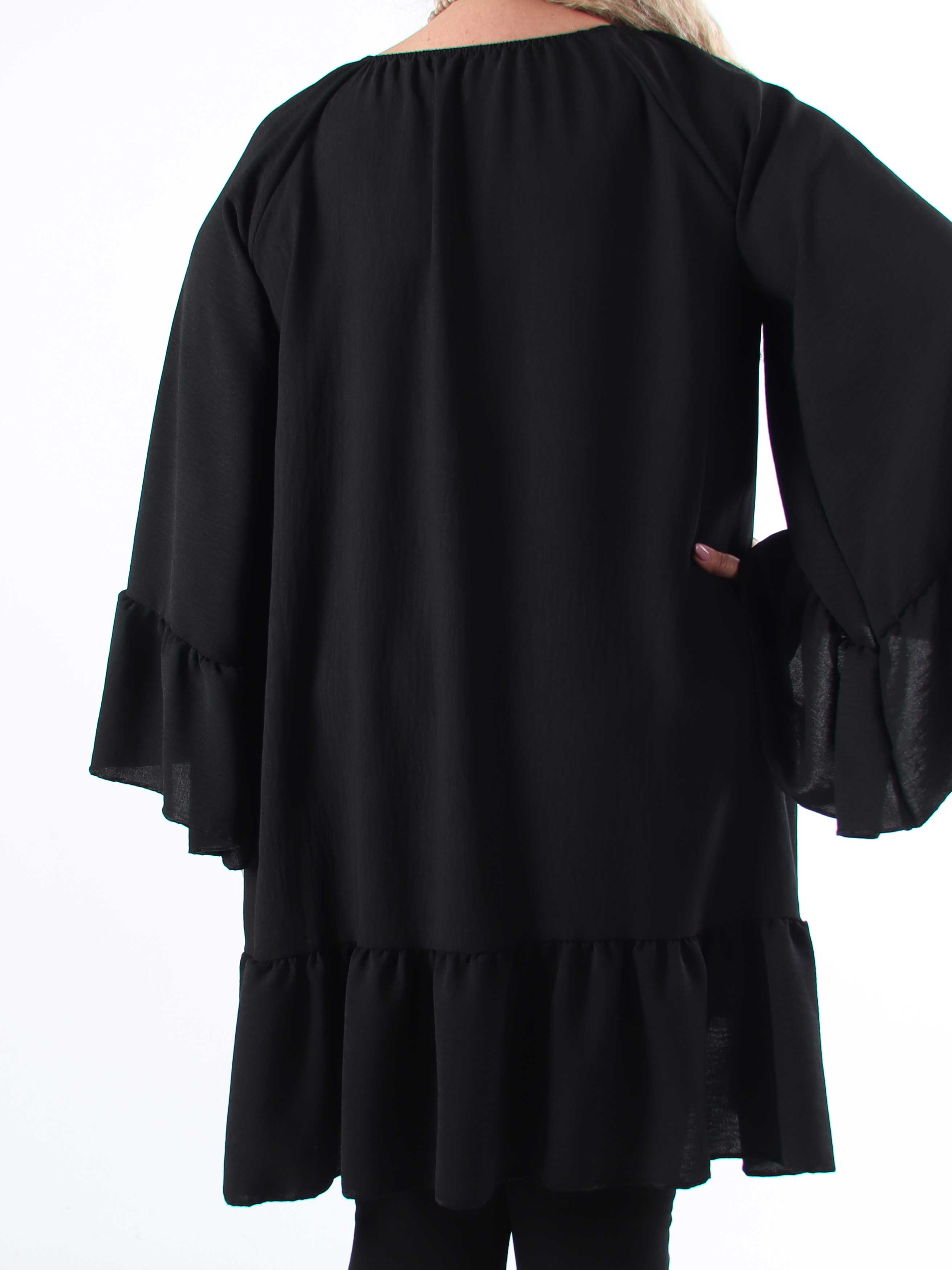 Alicia - Plus size Tunikakjole med elastik udskæring